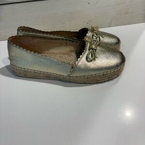 Kate Spade Metallic Gold Espadrille Sandals